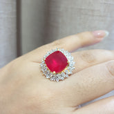 Blood Red Ruby Size Adjustable Ring